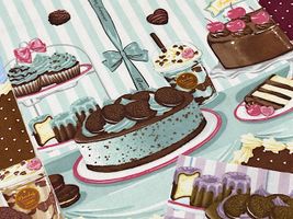 シーチングプリント un/no「チョコミン党」_拡大イメージ