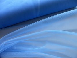 30デニール ハードチュール淡青