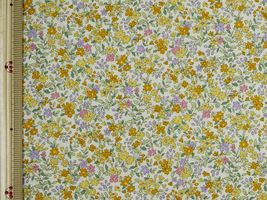 コットンこばやし 花柄ブロードプリント黄