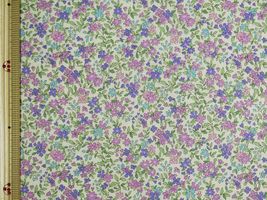 コットンこばやし 花柄ブロードプリント紫