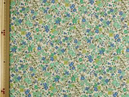 コットンこばやし 花柄ブロードプリント水色