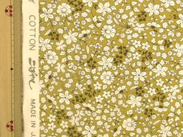 コットンこばやし 花柄ブロードプリントマスタード
