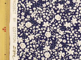 コットンこばやし 花柄ブロードプリントネイビー