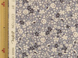 コットンこばやし 花柄ブロードプリントグレー