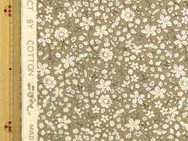 コットンこばやし 花柄ブロードプリントベージュ