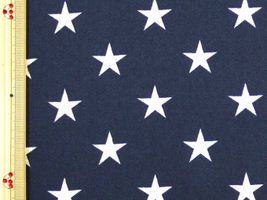 コットンこばやし ツイルスター紺地/白