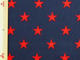 コットンこばやし ツイルスター紺地/赤