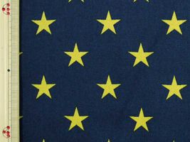 コットンこばやし ツイルスター紺地/黄