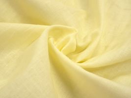 ペールカラーの ダブルガーゼ無地クリームイエロー