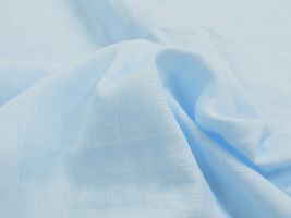 ペールカラーの ダブルガーゼ無地サックス