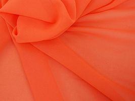 75Dシフォンジョーゼットバレンシアオレンジ