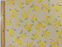 ミモザ舞うオックスプリントグレー