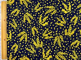 ミモザ舞うオックスプリントネイビー