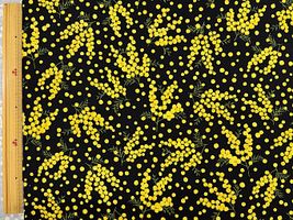 ミモザ舞うオックスプリントブラック