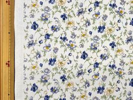 Nostalgia Collection スケアプリント「シャーリィ」生成地×ブルー花