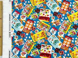 昭和レトロアニマル はいから横丁のスムースニット駄菓子/青