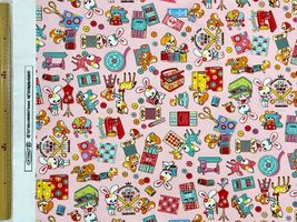 昭和レトロアニマル はいから横丁のスムースニット洋裁/ピンク