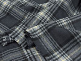 【現品限り特価】Exclusive Collection 西脇産オーガニックコットンシャギーチェック_拡大イメージ