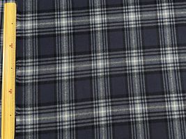 【現品限り特価】Exclusive Collection 西脇産オーガニックコットンシャギーチェックブルーグレー系