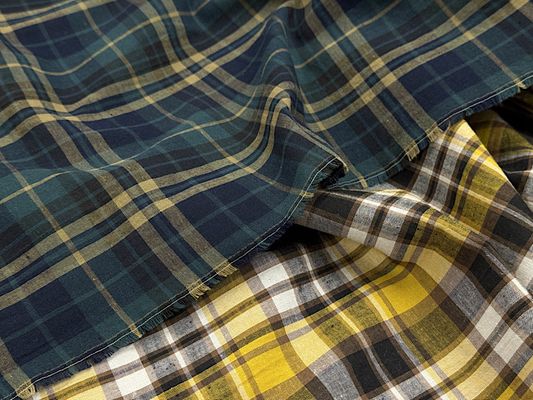 【現品限り特価】Exclusive Collection 西脇うまれの綿麻マドラスチェック