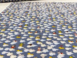 コットンこばやし綿麻キャンバスプリント「猫遊記」_拡大イメージ