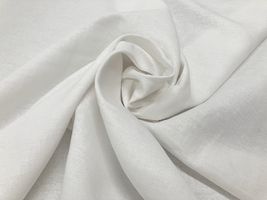 お買い得価格の広幅リネンキャンバス無地ホワイト