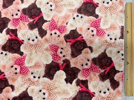 クラシカルモダン モフモフベアのボアプリントベージュ