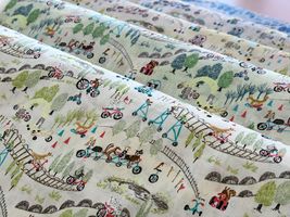 60ローンプリント「思い出のサイクリング」_拡大イメージ