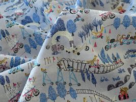 60ローンプリント「思い出のサイクリング」_拡大イメージ