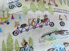 60ローンプリント「思い出のサイクリング」_拡大イメージ