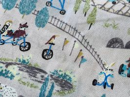 60ローンプリント「思い出のサイクリング」_拡大イメージ