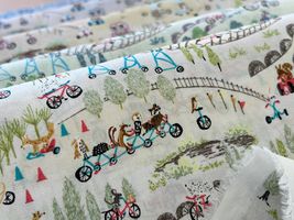 60ローンプリント「思い出のサイクリング」_拡大イメージ