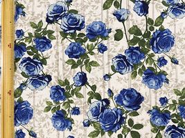 綿麻キャンバスプリント「Beautiful Rose」ブルーローズ