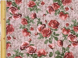 綿麻キャンバスプリント「Beautiful Rose」くすみピンク