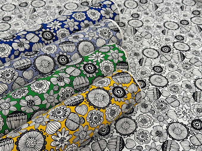ナチュラルオックスプリント「北欧の花」 | 大塚屋ネットショップ