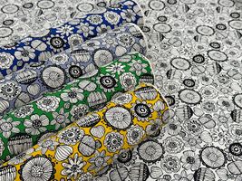 ナチュラルオックスプリント「北欧の花」_拡大イメージ