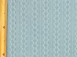 韓国fabric アラン調ニットブルーグリーン