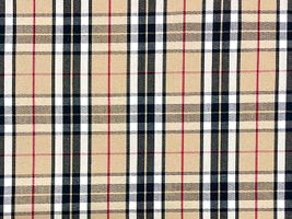 綿ポリのベーシックな先染めタータンチェックベージュ