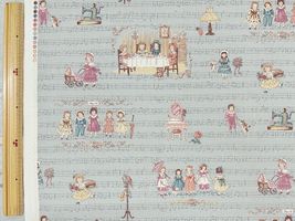 【現品限り特価】ドールのスケアープリント「楽譜とドール」ブルー