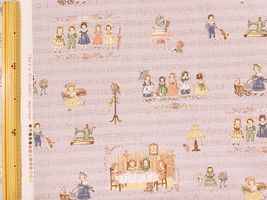 【現品限り特価】ドールのスケアープリント「楽譜とドール」ラベンダー