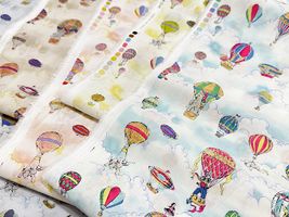my piece of fabric 60ローンプリント「ゆらゆら気球サーカス」_拡大イメージ
