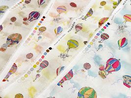 my piece of fabric 60ローンプリント「ゆらゆら気球サーカス」_拡大イメージ