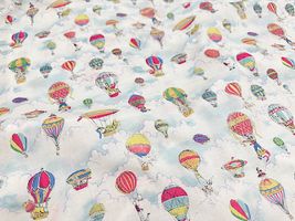 my piece of fabric 60ローンプリント「ゆらゆら気球サーカス」_拡大イメージ
