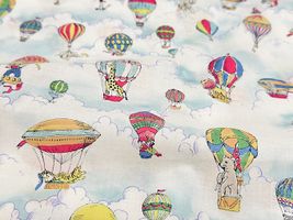my piece of fabric 60ローンプリント「ゆらゆら気球サーカス」_拡大イメージ
