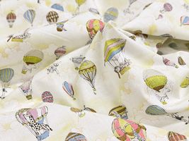 my piece of fabric 60ローンプリント「ゆらゆら気球サーカス」_拡大イメージ