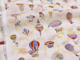 my piece of fabric 60ローンプリント「ゆらゆら気球サーカス」_拡大イメージ