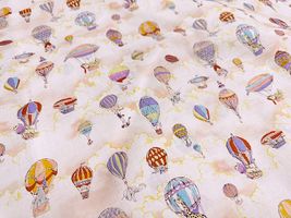 my piece of fabric 60ローンプリント「ゆらゆら気球サーカス」_拡大イメージ