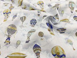 my piece of fabric 60ローンプリント「ゆらゆら気球サーカス」_拡大イメージ