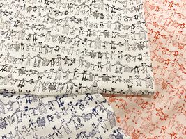 my piece of fabric 60ローンプリント「手つなぎアニマルズ」_拡大イメージ