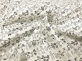 my piece of fabric 60ローンプリント「手つなぎアニマルズ」_拡大イメージ